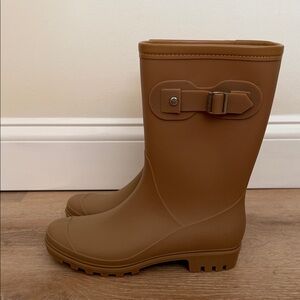 Tan Women's Rain Boots